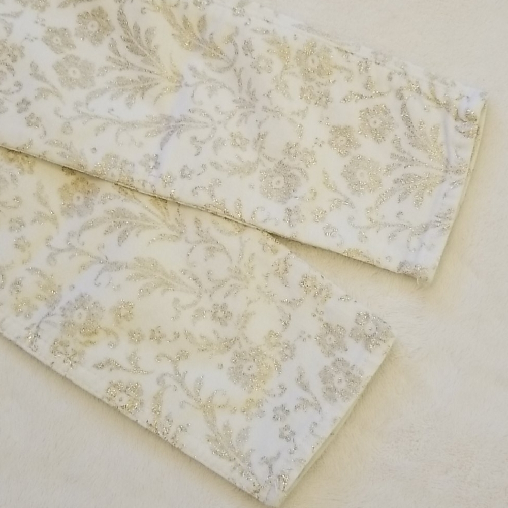 Girl's Abercrombie Kids NEW Cream & Gold Pants 10 - Picture 2 of 7